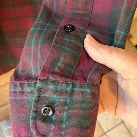 VTG Polo Ralph Lauren Blake Button Down Shirt Men Large Xmas Plaid Cotton Pony - Picture 8 of 10